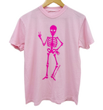 Halloween Skeleton Tee - LIGHT PINK