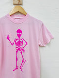 Halloween Skeleton Tee - LIGHT PINK