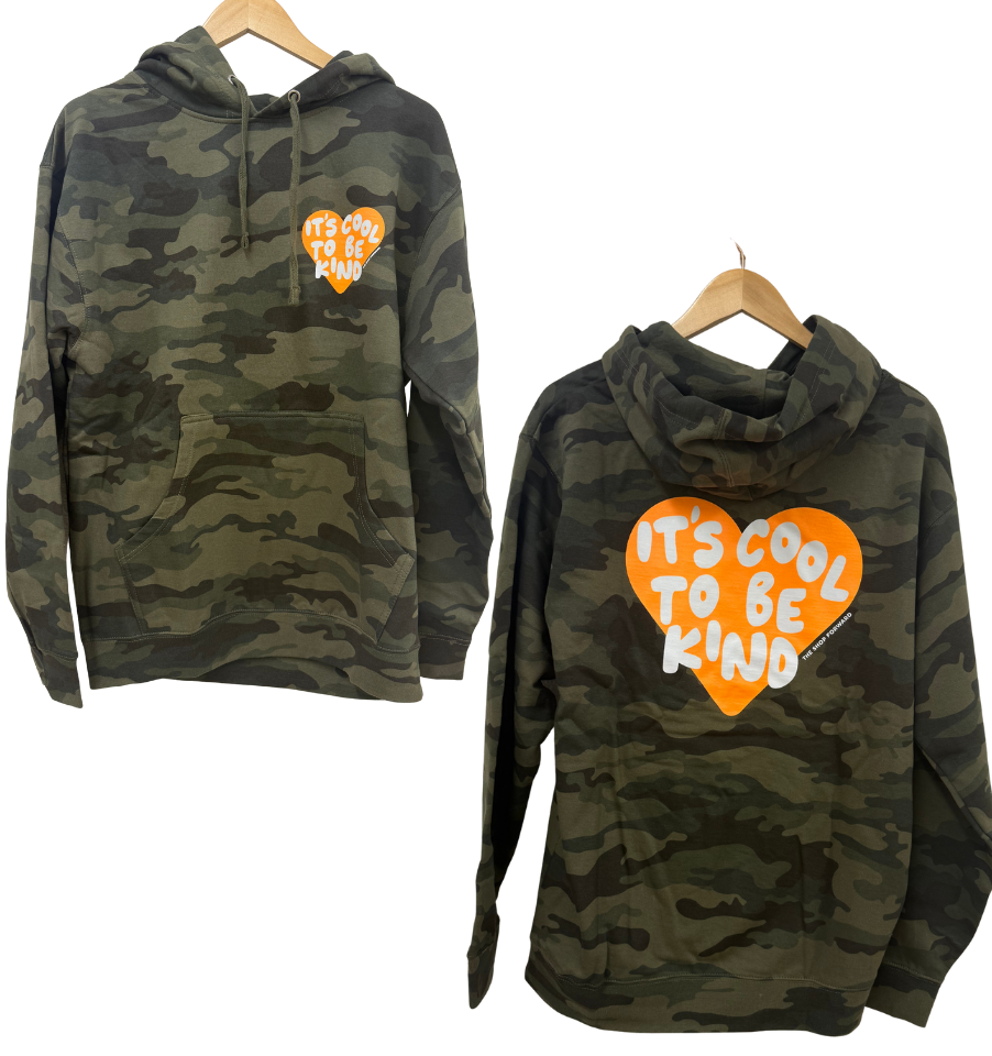 IT'S COOL TO BE KIND' UNISEX HOODIE - CAMO