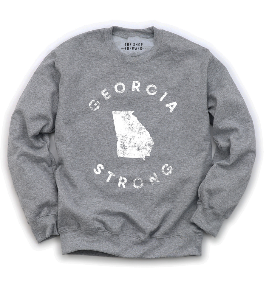 GEORGIA STRONG Unisex Pullover Sweatshirt - Heather Grey GEORGIA STRONG Unisex Pullover Sweatshirt - Heather Grey