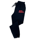 *NEW STYLE* 'love more' Unisex Old School Fit Sweatpants - Washed Black