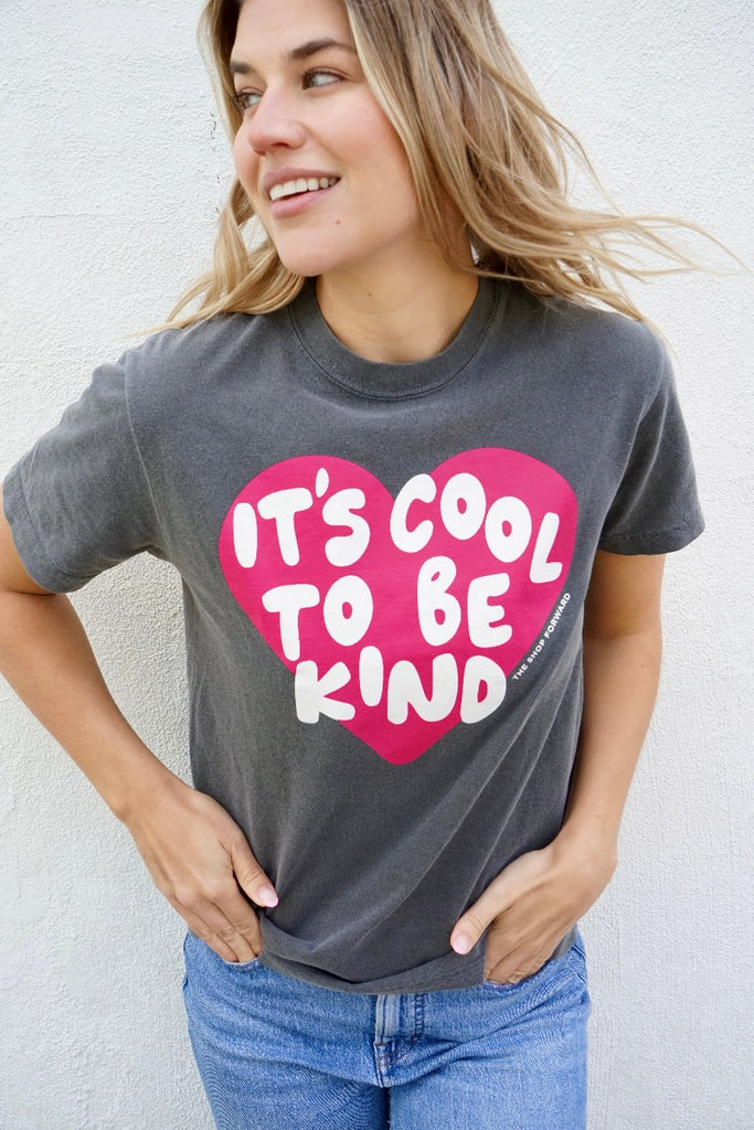 'IT'S COOL TO BE KIND' UNISEX TEE - Charcoal Grey