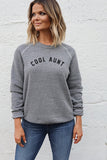 COOL AUNT Pullover Sweatshirt - Grey & Black