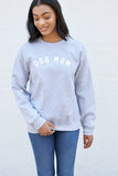 DOG MOM Pullover Sweatshirt - Grey & White