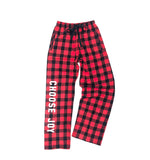CHOOSE JOY Unisex Flannel Pants - Red