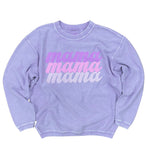 'mama' Repeat Corded Crew - Purple + Pink