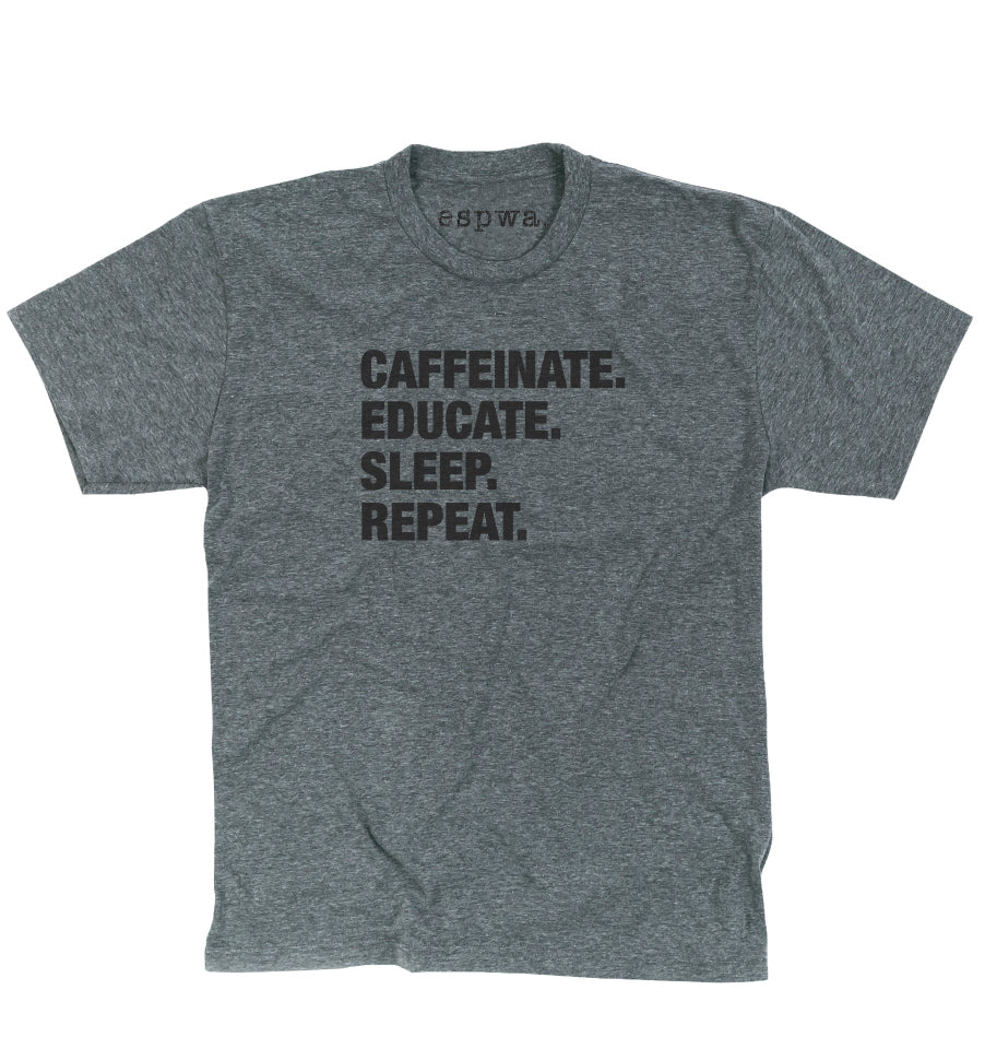 4 Things® Teacher T-Shirt - Grey & Black 4 Things® Teacher T-Shirt - Grey & Black