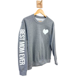 'BEST MOM EVER' Pullover - GREY
