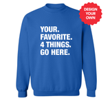 4 THINGS® Personalized Blue Pullover (Custom Pre-Order)