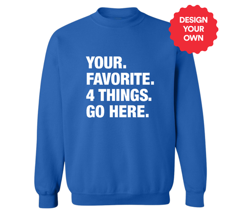 4 THINGS® Personalized Blue Pullover (Custom Pre-Order)