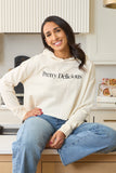 Food Dolls 'Pretty Delicious' Women's Cropped Hoodie - CREAM