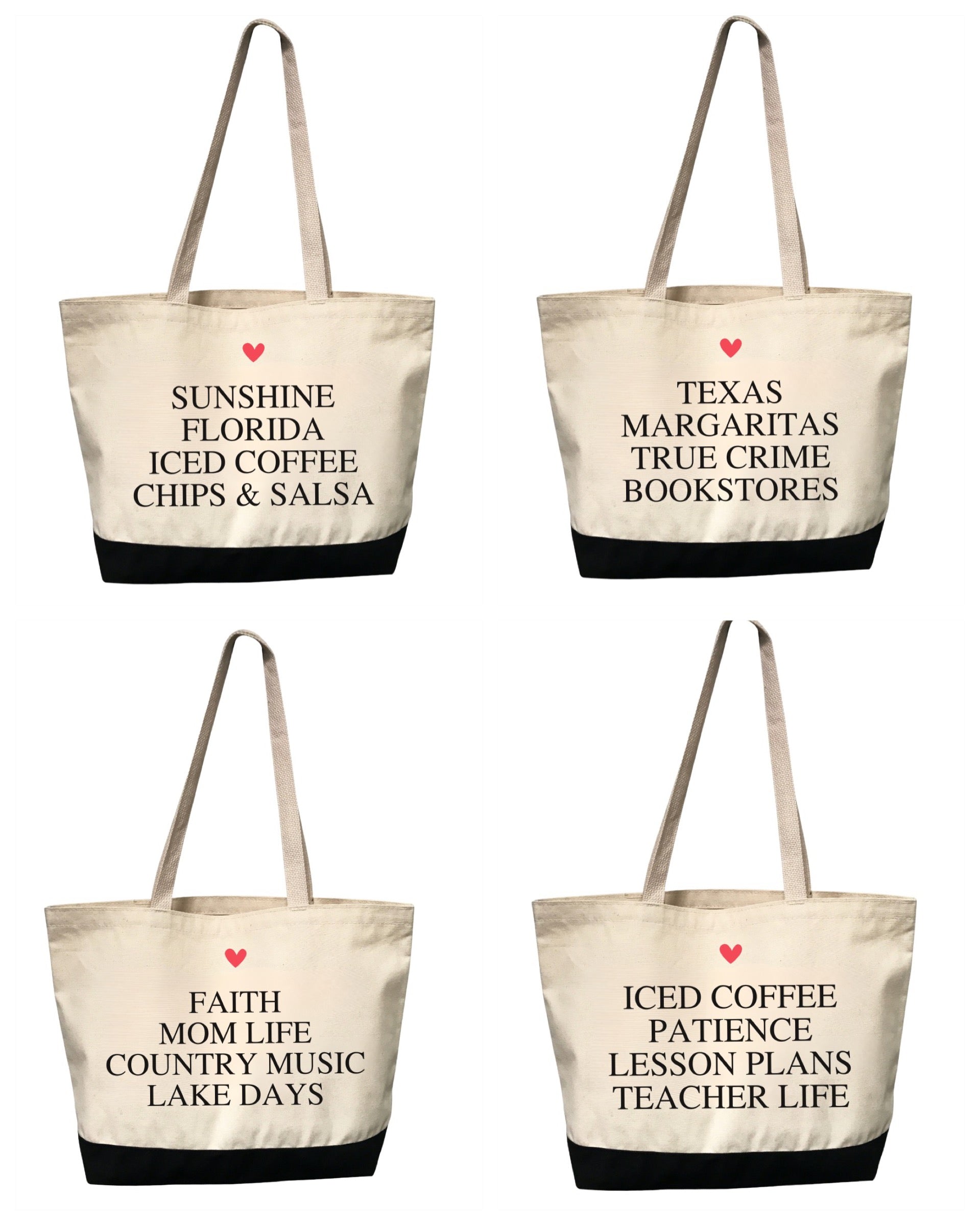 *NEW* 4 THINGS® Personalized Heart Tote Bag (Custom Pre-Order)