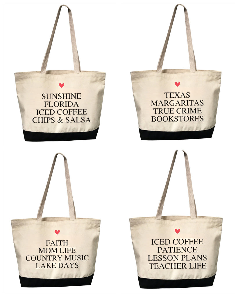 *NEW* 4 THINGS® Personalized Heart Tote Bag (Custom Pre-Order)