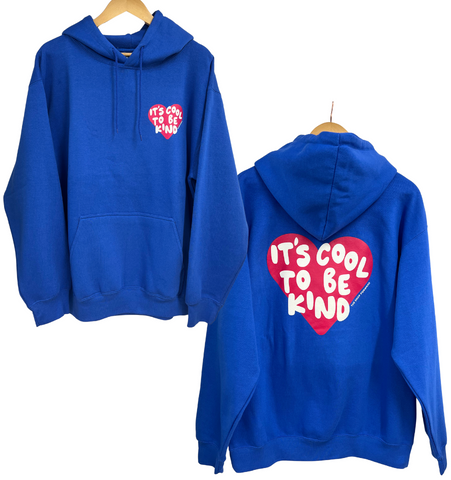 IT'S COOL TO BE KIND' UNISEX HOODIE - BLUE