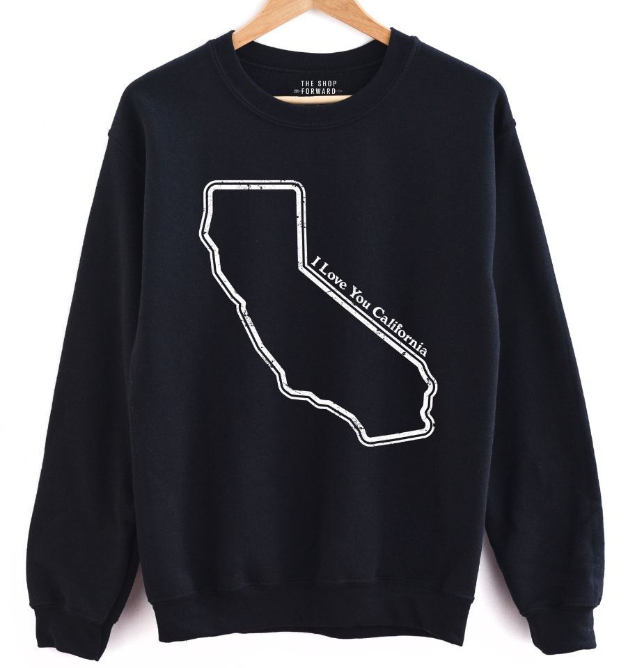 'I LOVE YOU CALIFORNIA' UNISEX PULLOVER