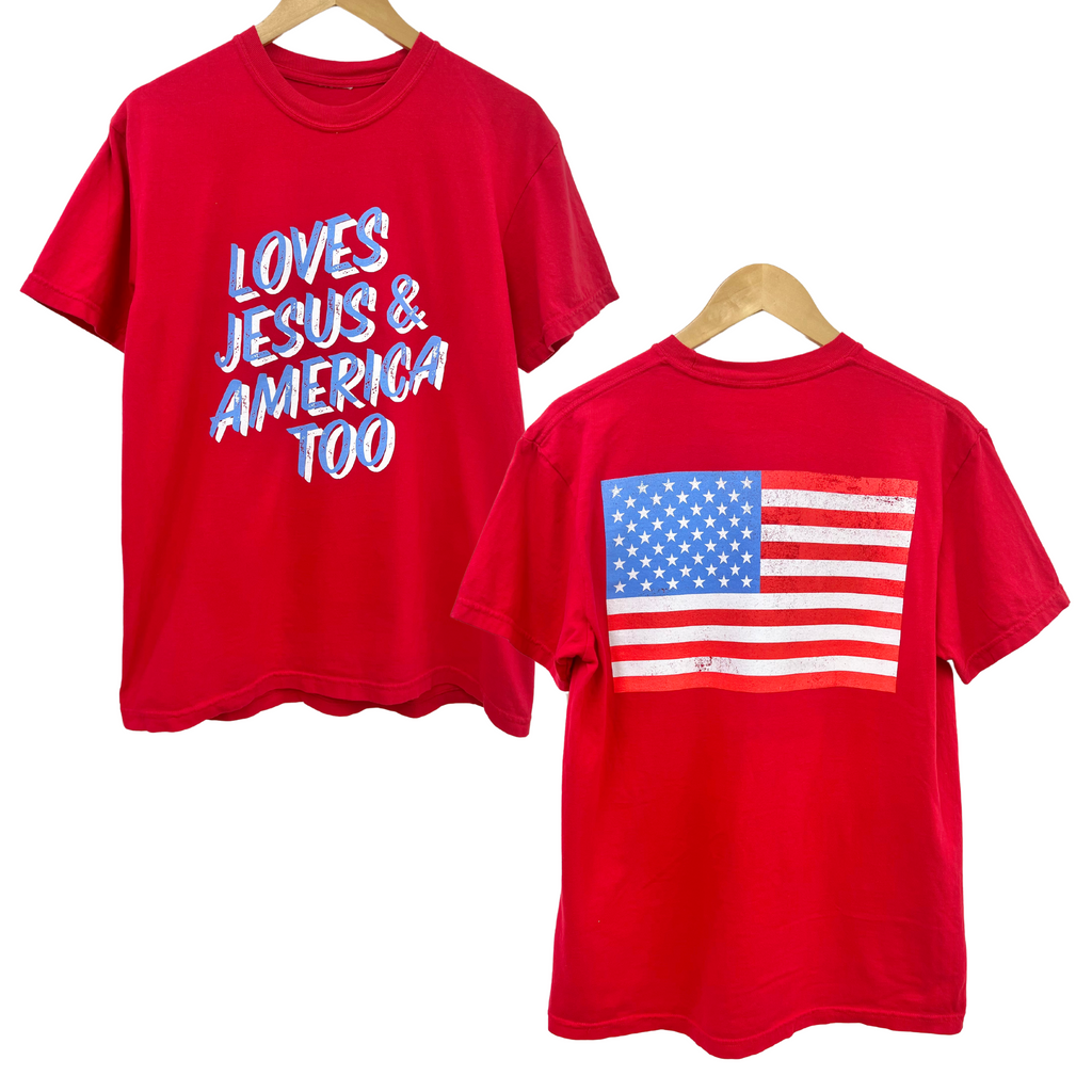 'LOVES JESUS & AMERICA TOO" UNISEX TEE