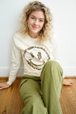 'Happy Christmas' Happy Face Long Sleeve Tee - Ivory