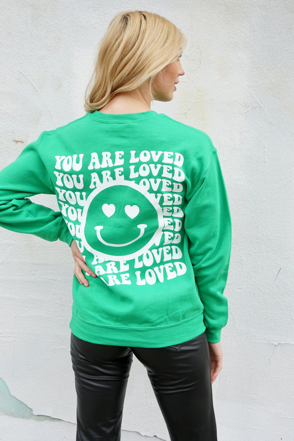 'YOU ARE LOVED' HAPPY FACE UNISEX PULLOVER