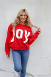 'JOY' Women's Premium Relaxed Fit Sweatshirt - Red