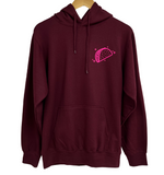 'TACOS ARE MY LOVE LANGUAGE' Hoodie - Maroon + Hot Pink