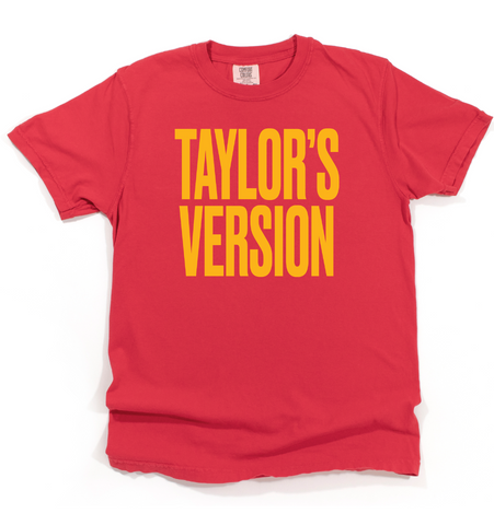 TAYLOR'S VERSION T-Shirt - Red with Gold