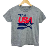 'TEAM USA' Kids Tee - Grey