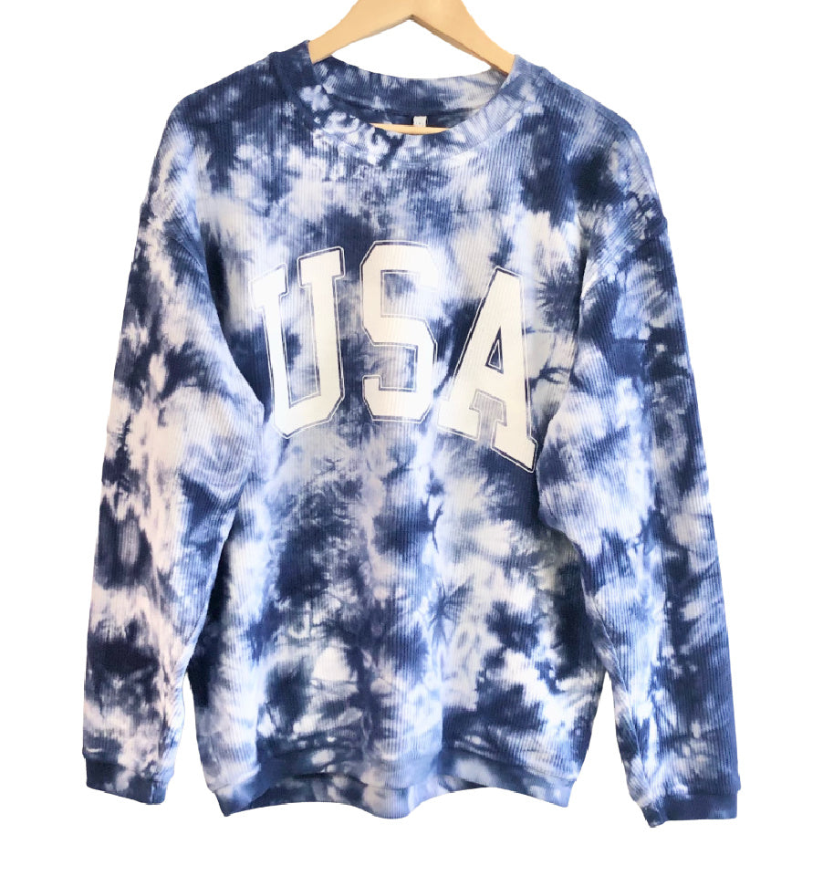'USA' UNISEX CORDED CREW