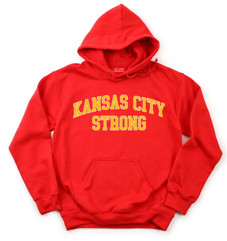 'KANSAS CITY STRONG' Hoodie Sweatshirt - RED