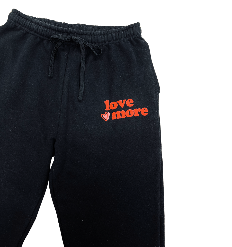 NEW STYLE* 'love more' Unisex Old School Fit Sweatpants - Washed