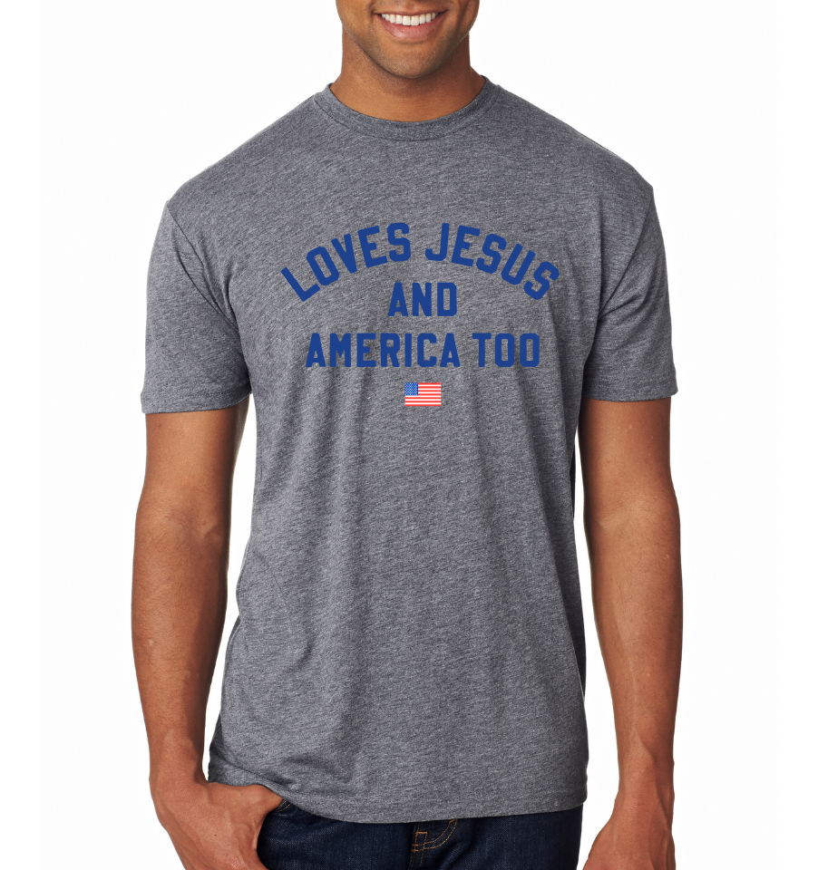 'LOVES JESUS & AMERICA TOO' UNISEX TEE