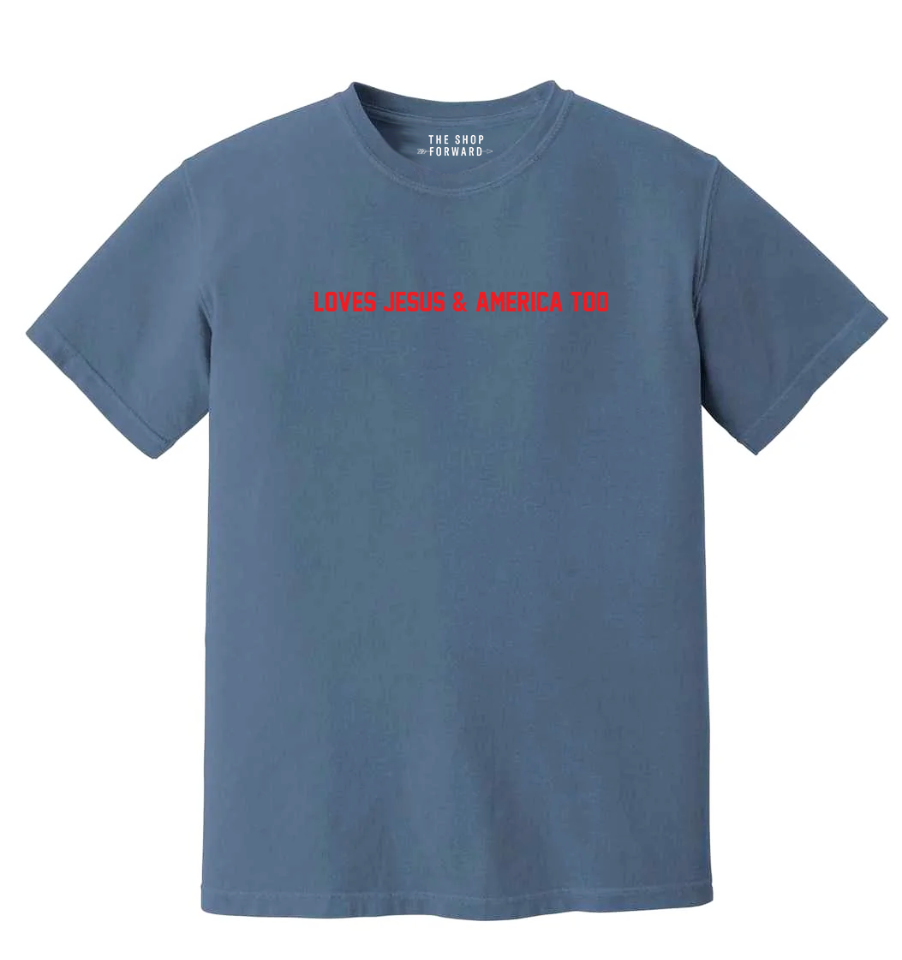 'LOVES JESUS & AMERICA TOO' UNISEX TEE