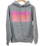 'mama' repeat hoodie - Grey