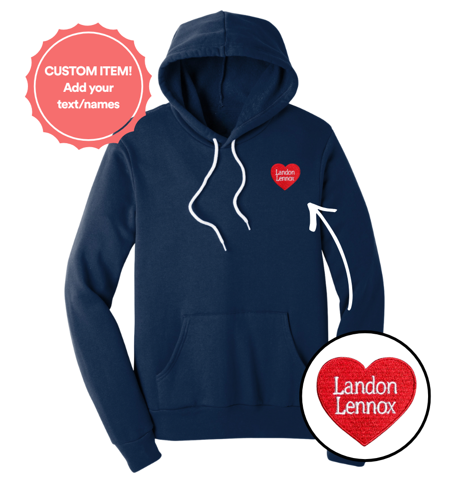 PERSONALIZED HEART UNISEX HOODIE