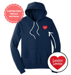 PERSONALIZED HEART UNISEX HOODIE