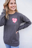 'IT'S COOL TO BE KIND' UNISEX PULLOVER - Pigment Dyed Faded Charcoal