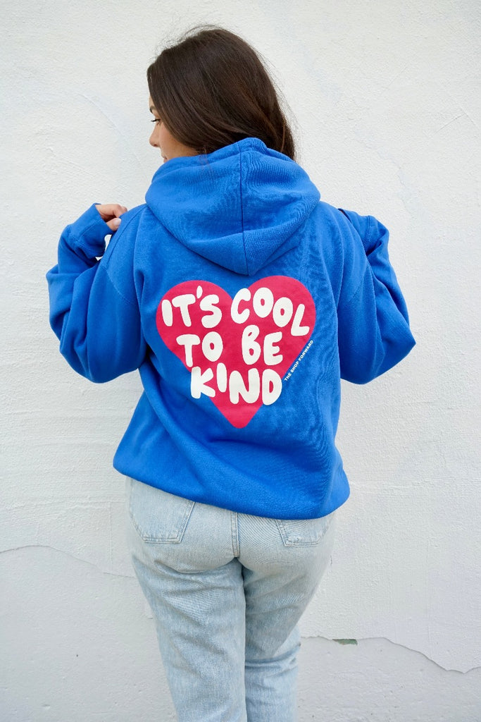 IT'S COOL TO BE KIND' UNISEX HOODIE - BLUE