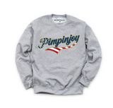 PIMPINJOY Jersey Script Unisex Fleece Pullover - GREY