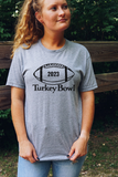 '2023 TURKEY BOWL' Vintage Print Unisex Tee - Heather Grey