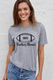 '2023 TURKEY BOWL' Vintage Print Unisex Tee - Heather Grey