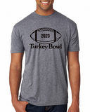 '2023 TURKEY BOWL' Vintage Print Unisex Tee - Heather Grey