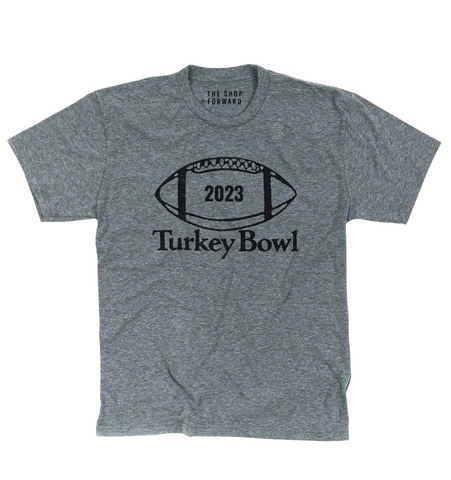 '2023 TURKEY BOWL' Vintage Print Unisex Tee - Heather Grey