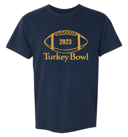 '2023 TURKEY BOWL' Vintage Print Unisex Tee - NAVY