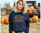 2023 TURKEY BOWL' Vintage Print Unisex Pullover - NAVY