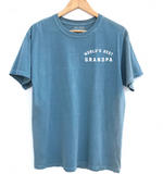 'WORLD'S BEST GRANDPA' Relaxed Fit Tee - FADED BLUE