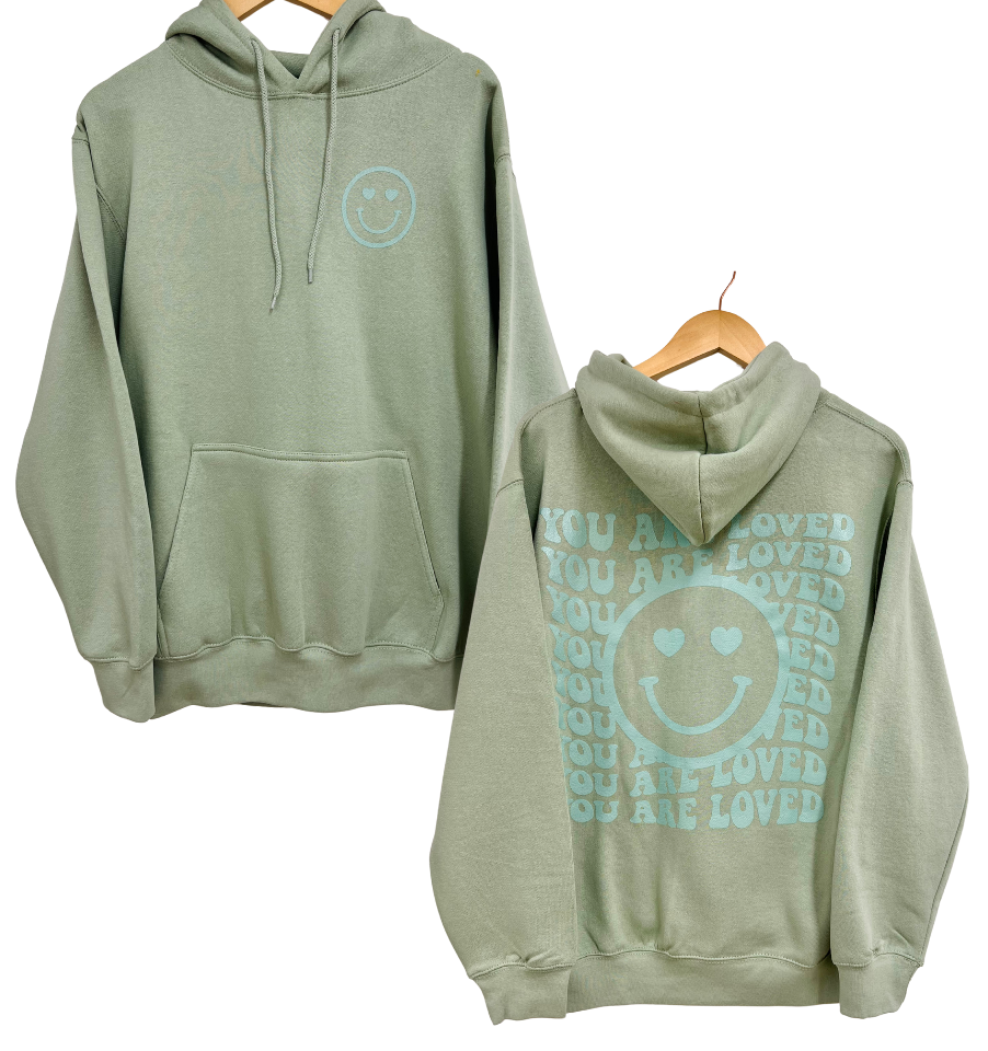 'YOU ARE LOVED' HAPPY FACE UNISEX HOODIE