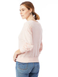 CHOOSE JOY Women's Cropped Pullover - Peach