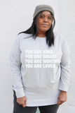 4 Things® Affirmation Lightweight Pullover - Heather Grey