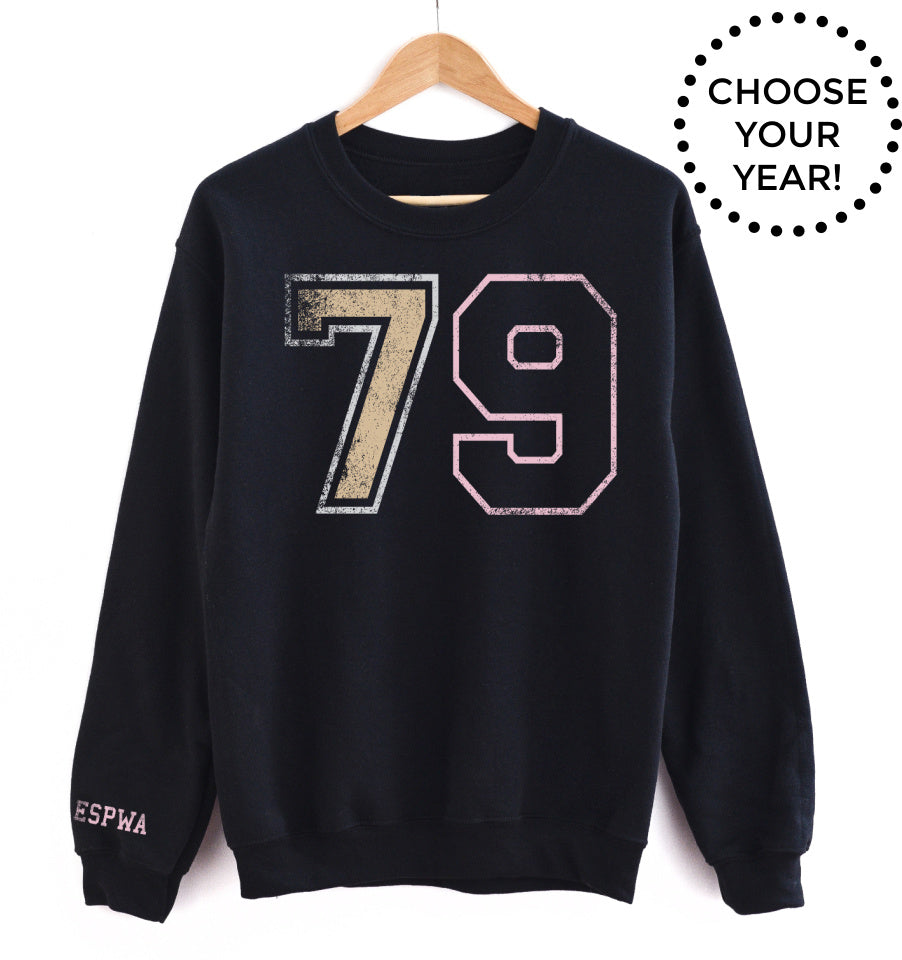 70's BORN YEAR® UNISEX PULLOVER - CHOOSE YOUR YEAR! (70-79)