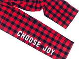 CHOOSE JOY Unisex Flannel Pants - Red