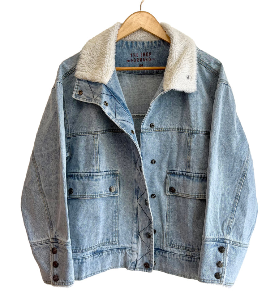TSF Oversized Denim Jacket – The Shop Forward